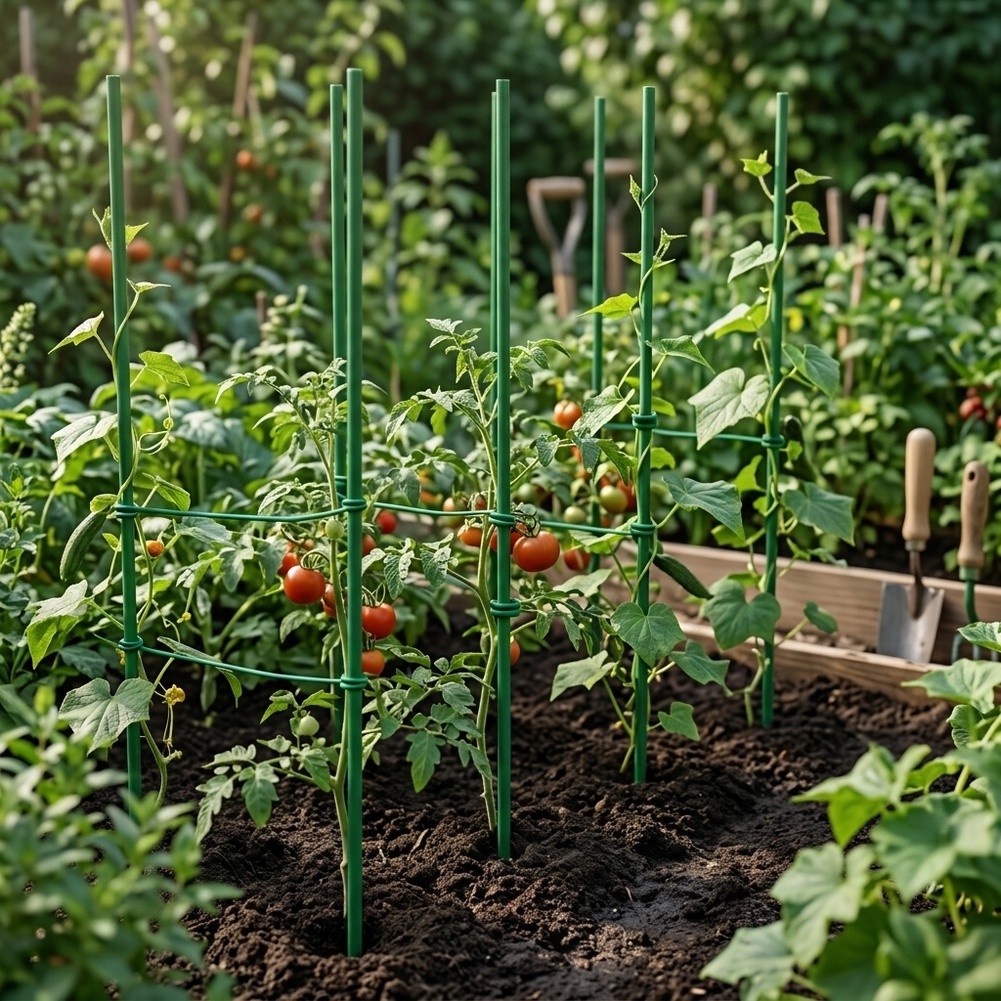 Plant Support Stake - เสาค้ำยันต้นไม้ปรับระดับได้ขนาด 17 นิ้ว, อุปกรณ์ค้ำยันต้นไม้สำหรับปีนป่ายที่แข็งแรงทนทาน, อุปกรณ์ค้ำยันสำหรับการเจริญเติบโตที่มั่นคงสำหรับไม้เลื้อยและดอกไม้