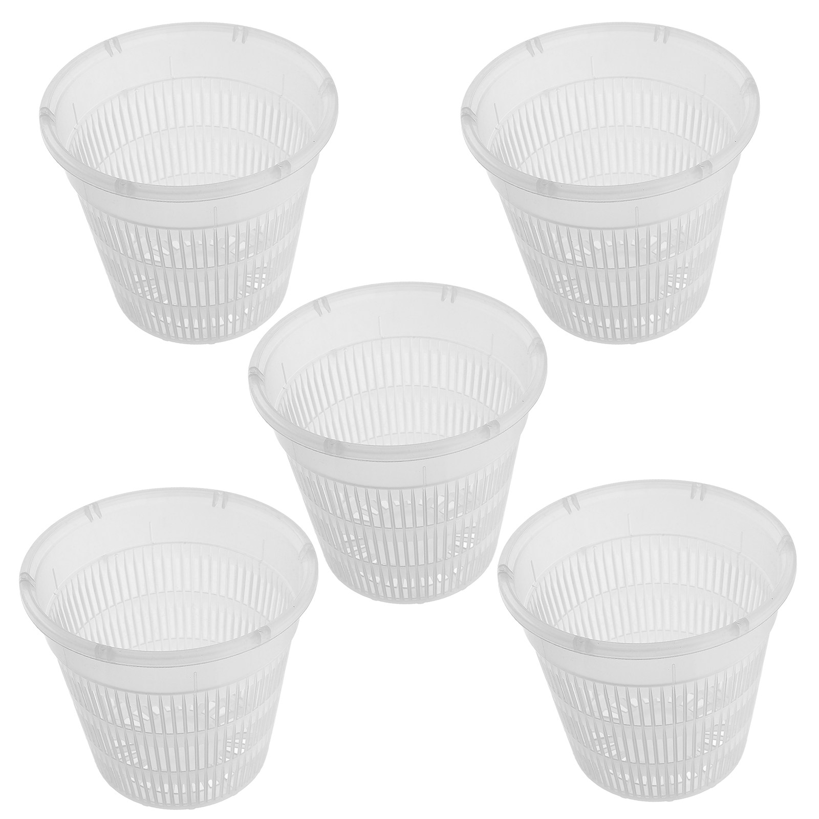 Plant Pot - 5 ชิ้น กระถางตาข่ายปลูกพืชไฮโดรโปนิกส์ ตะกร้าพลาสติก สำหรับสวน ระเบียง