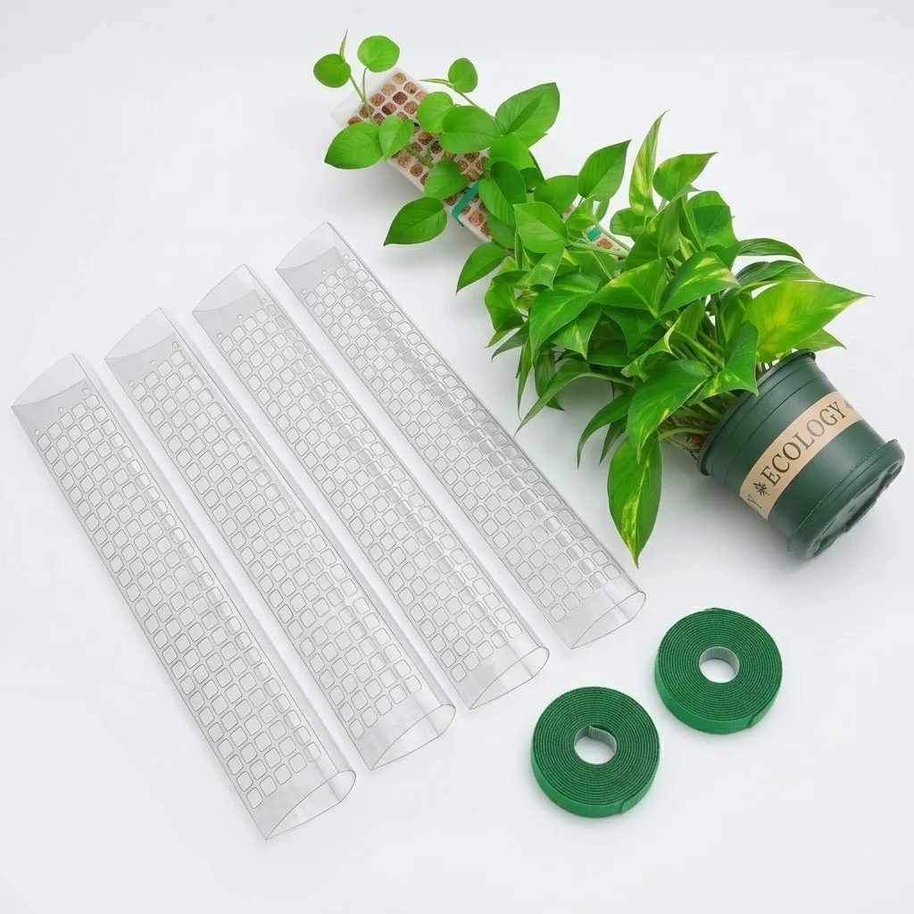Plant Support Stake - เสาไม้พุ่มพลาสติกสำหรับพืชเลื้อยในร่ม อุปกรณ์เสริมสำหรับช่วยพยุงการเจริญเติบโตของพืชในสวน ไม้พุ่มสำหรับกระถาง