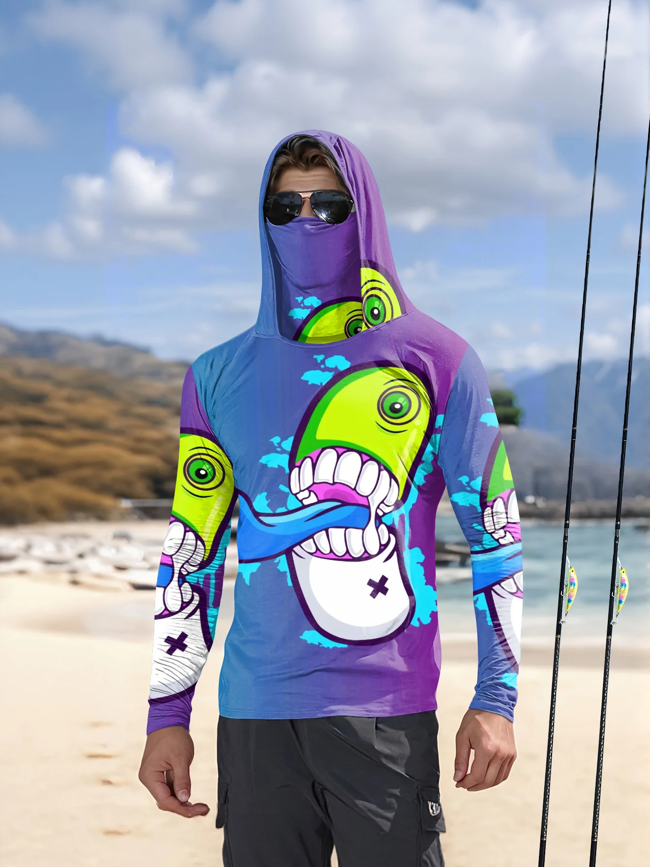 เสื้อฮู้ดตกปลาสำหรับผู้ชาย ลาย - Monstera บทวิจารณ์และราคา