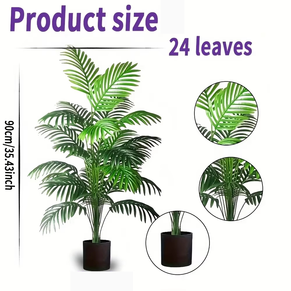 ต้นปาล์มอะรีกาปลอม 24 ใบ ต้นไม - Fiddle Leaf Fig บทวิจารณ์และราคา