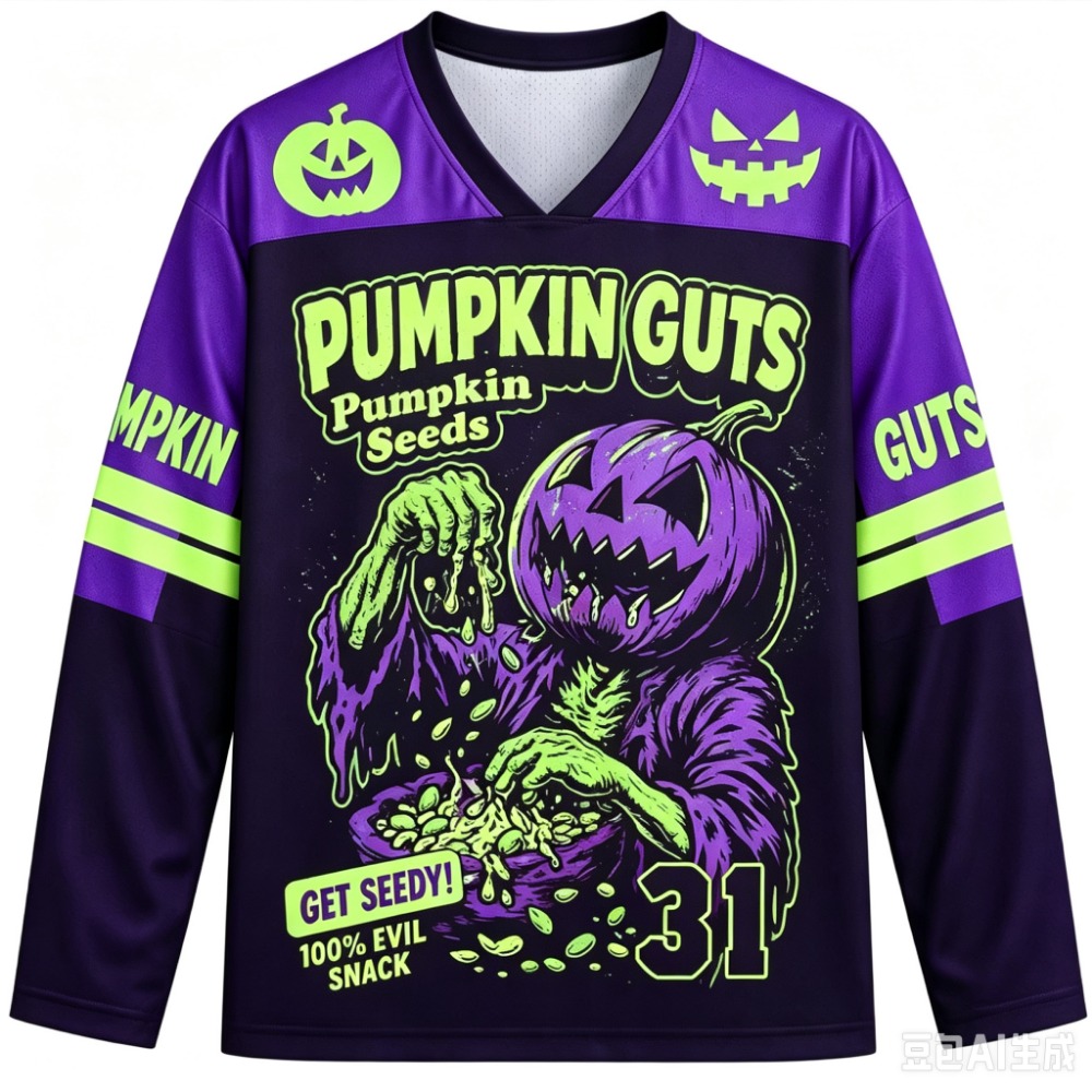 เสื้อคอวีแขนยาวผู้ชาย ลายฟักทอ - Monstera บทวิจารณ์และราคา