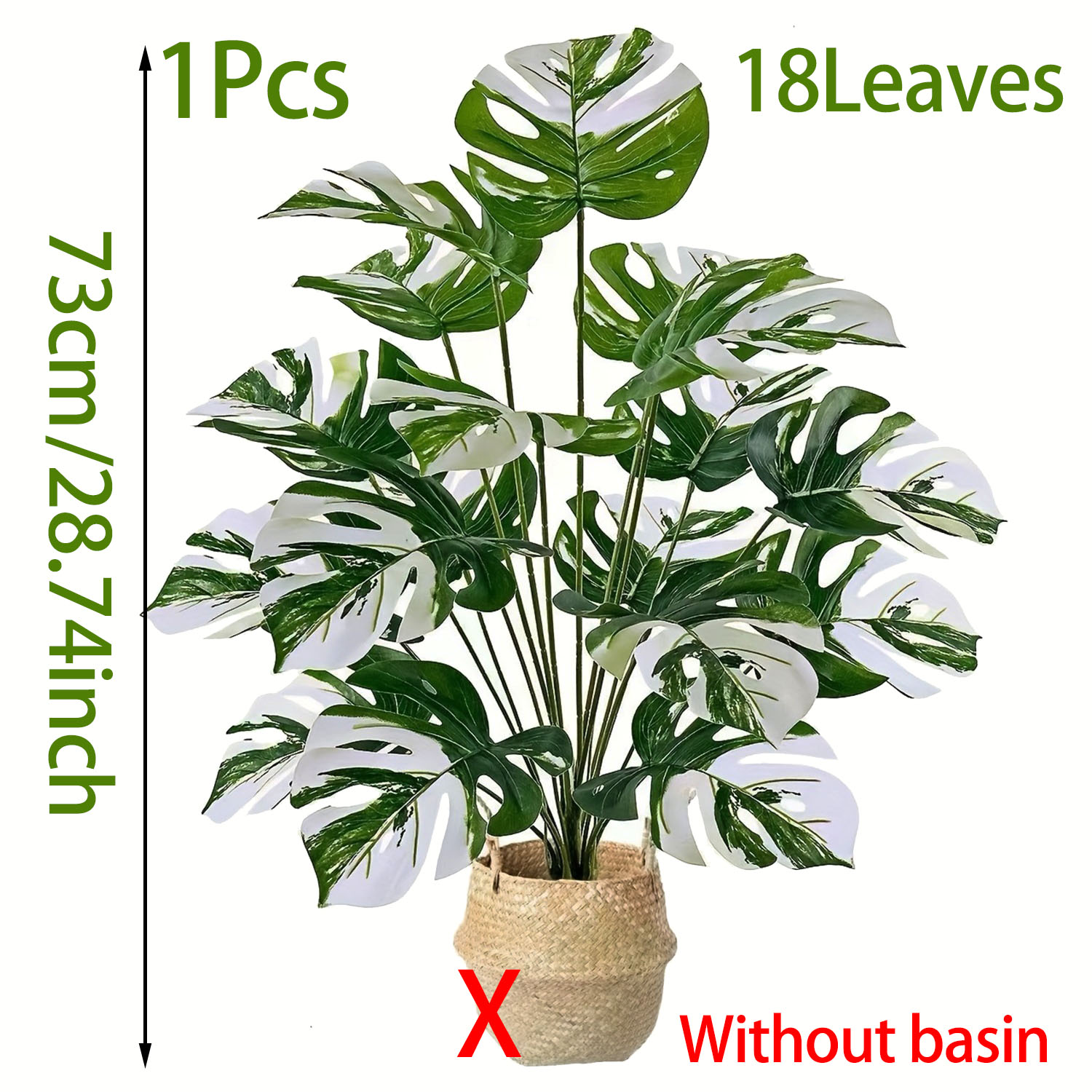 พืช Monstera ประดิษฐ์ที่สมจริง - Fiddle Leaf Fig บทวิจารณ์และราคา
