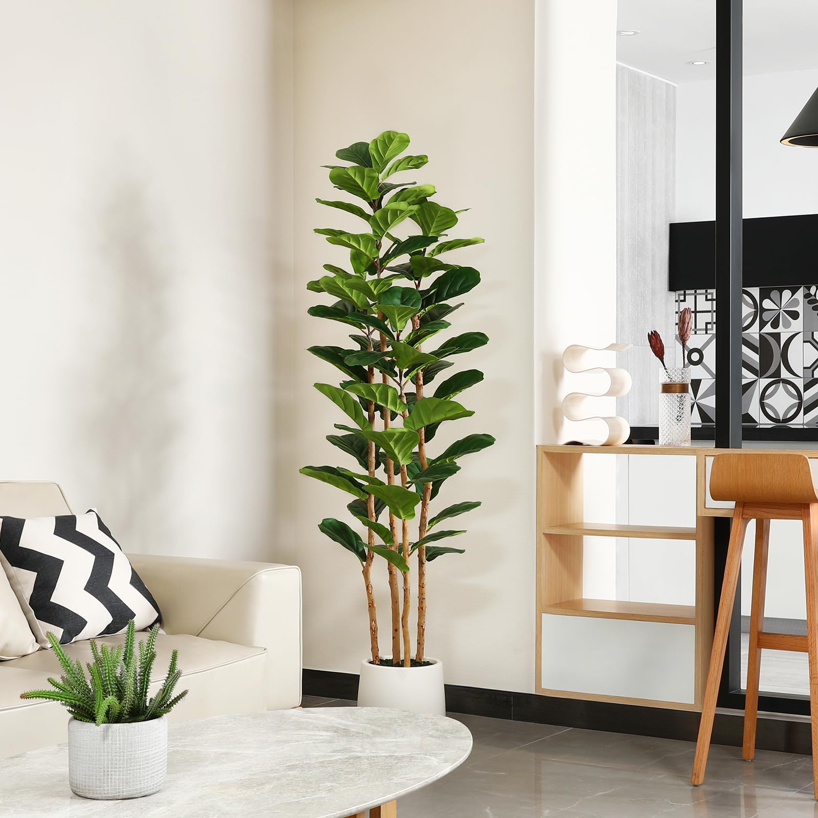 ต้นไม้ฟิกเลฟฟิลด์ประดิษฐ์ พร้อ - Fiddle Leaf Fig บทวิจารณ์และราคา